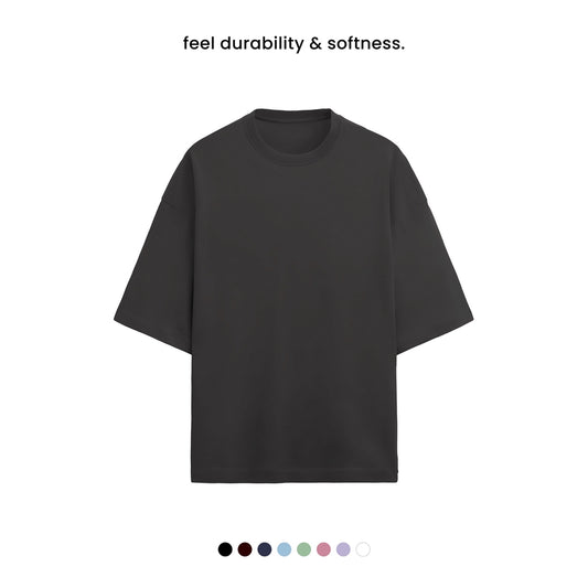 TERRY COTTON OVERSIZED TEE [8 Solid Colours] [280 GSM]