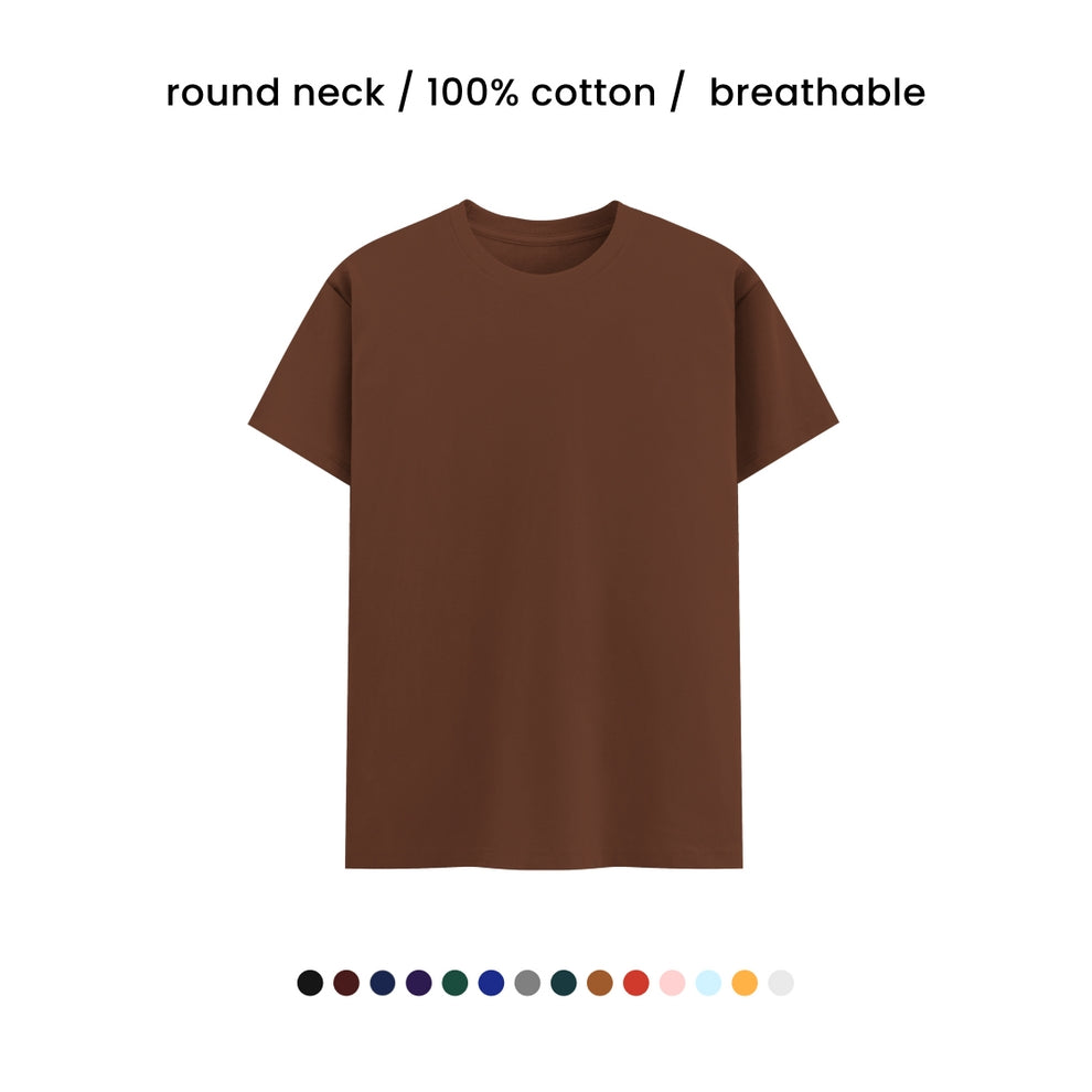SUPER COMBED COTTON ROUND NECK TEE [180 GSM] [13 COLOURS]