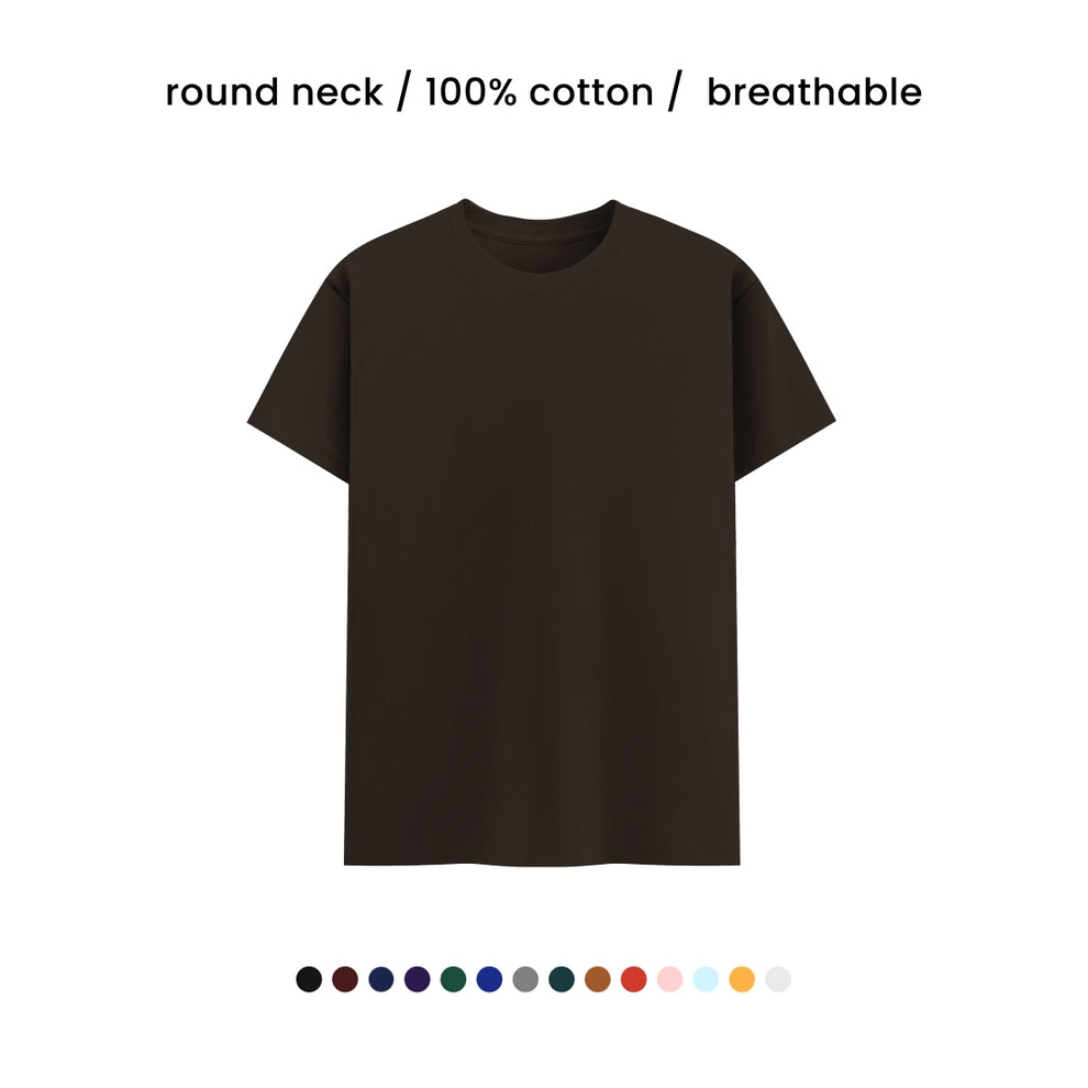SUPER COMBED COTTON ROUND NECK TEE [180 GSM] [13 COLOURS]