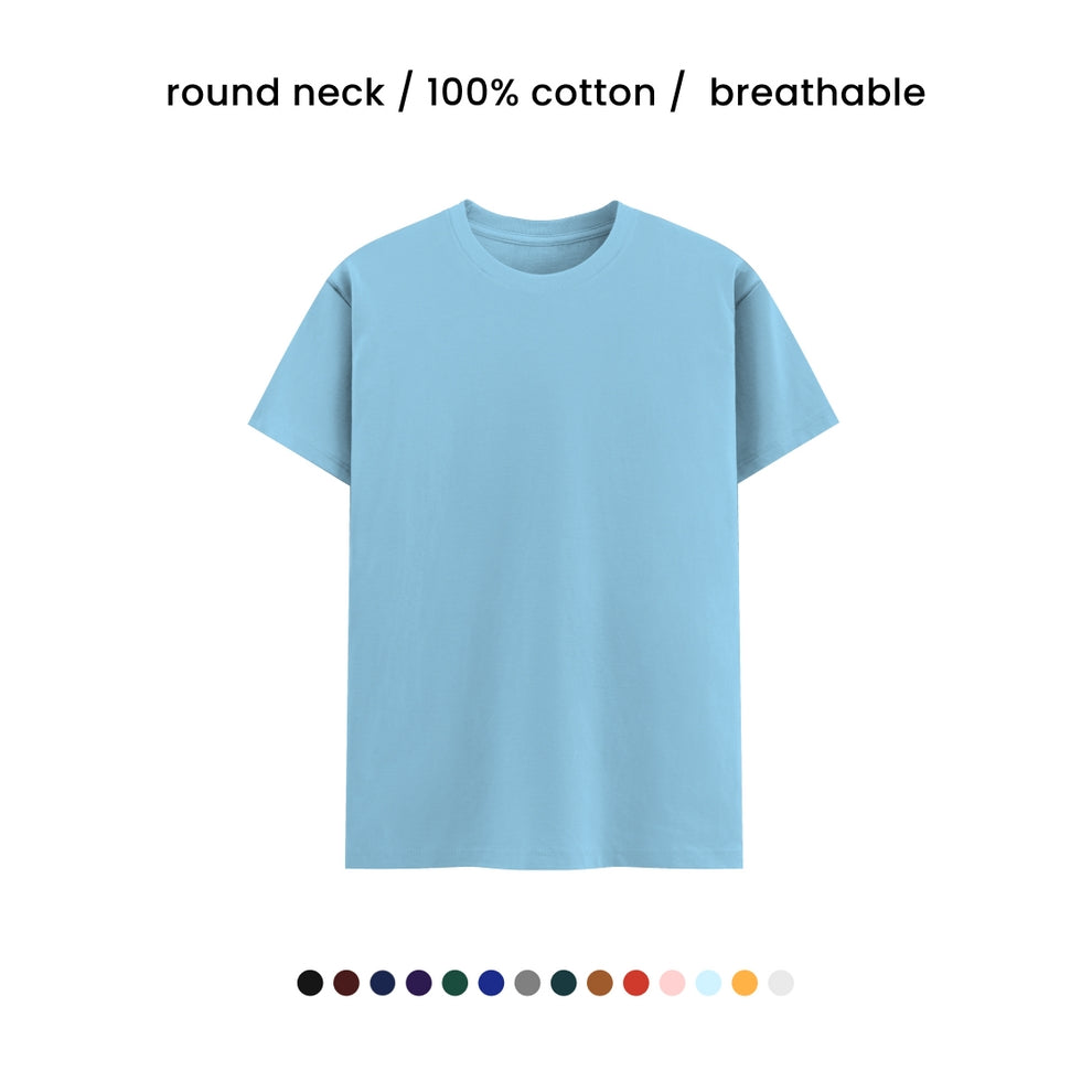 SUPER COMBED COTTON ROUND NECK TEE [180 GSM] [13 COLOURS]