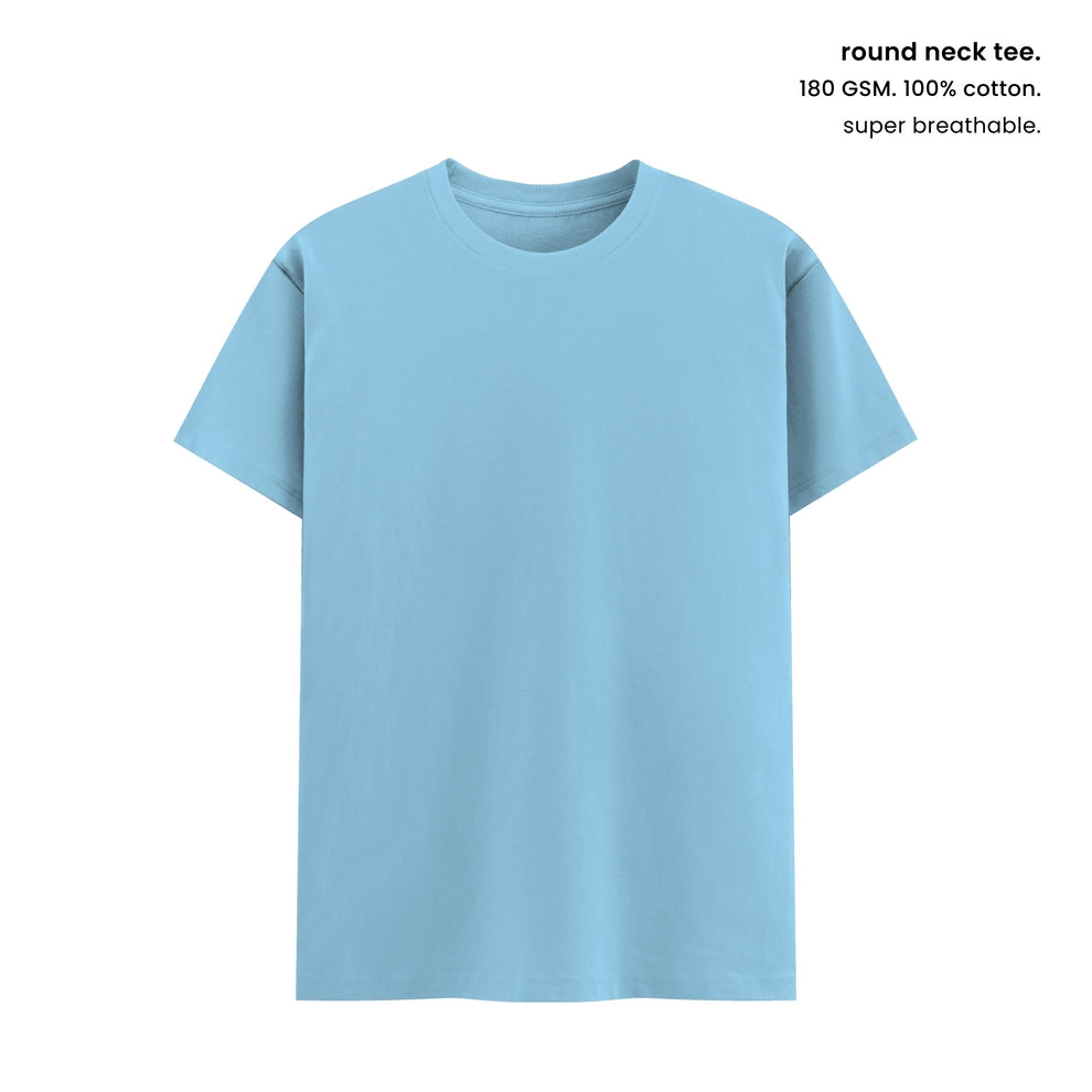 SUPER COMBED COTTON ROUND NECK TEE [180 GSM] [13 COLOURS]