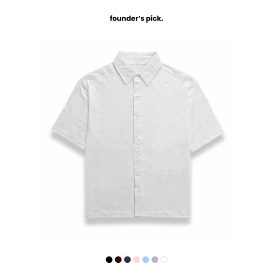 RELAXED COTTON SHIRT [7 Solid Colours] [240 GSM]