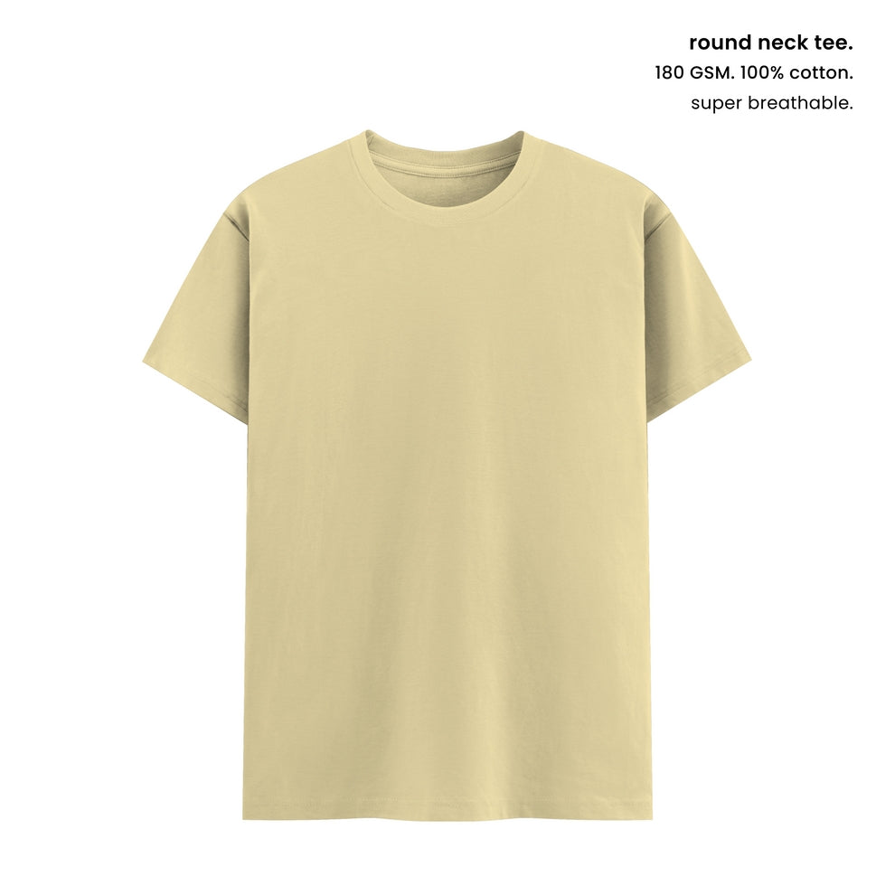 SUPER COMBED COTTON ROUND NECK TEE [180 GSM] [13 COLOURS]