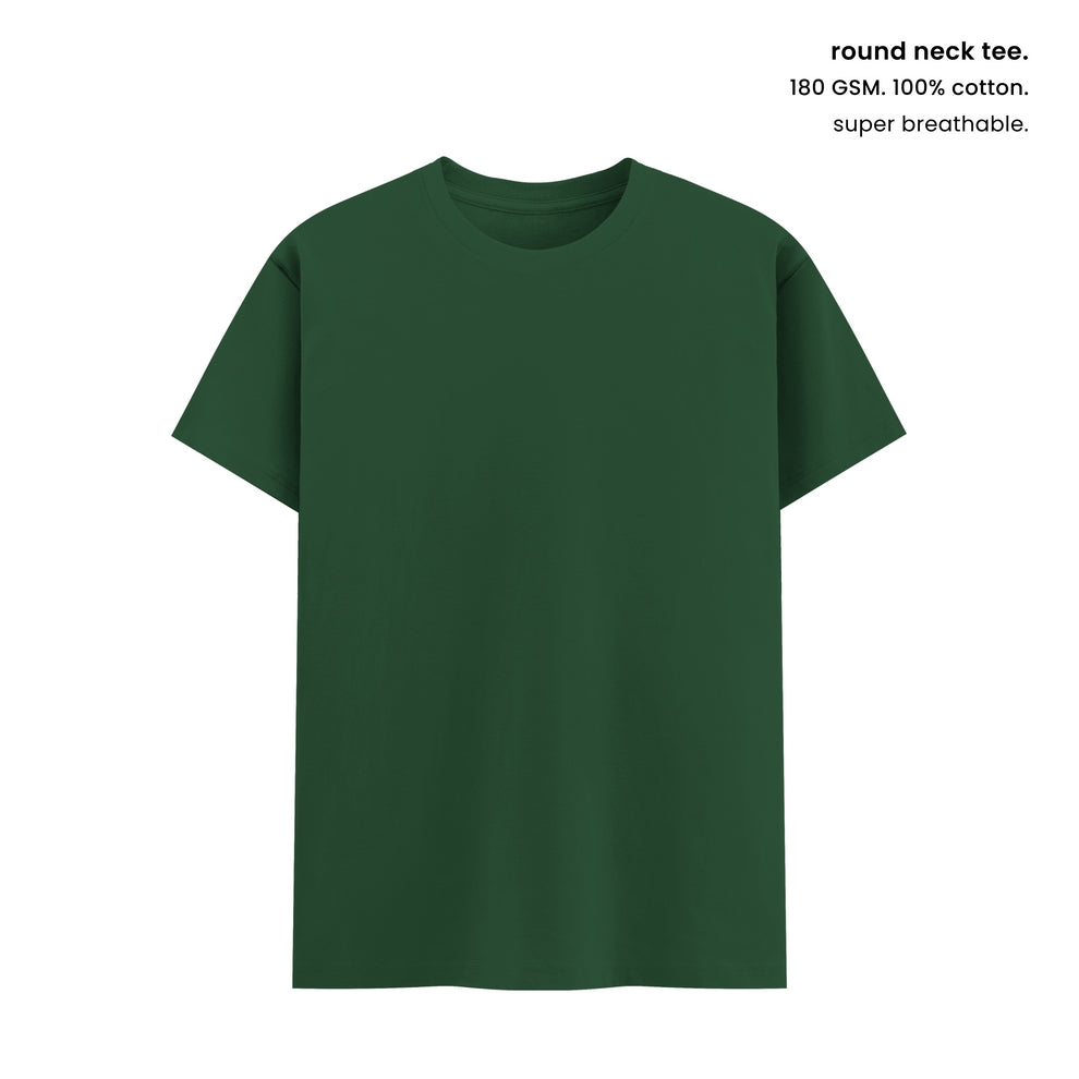 SUPER COMBED COTTON ROUND NECK TEE [180 GSM] [13 COLOURS]