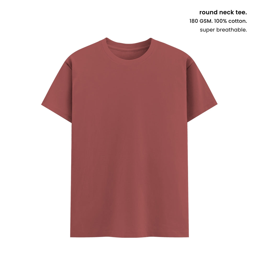 SUPER COMBED COTTON ROUND NECK TEE [180 GSM] [13 COLOURS]
