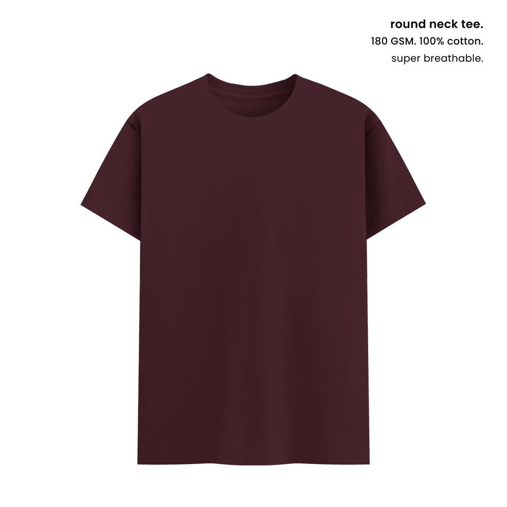 SUPER COMBED COTTON ROUND NECK TEE [180 GSM] [13 COLOURS]