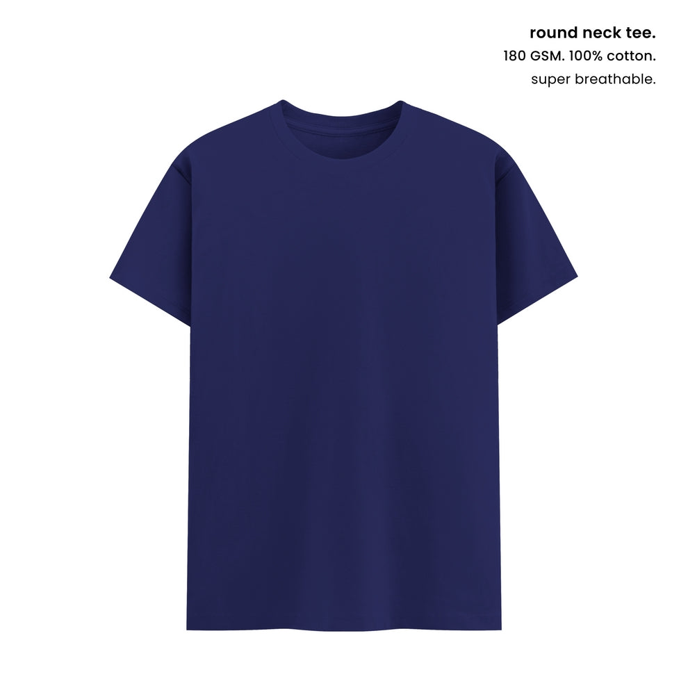 SUPER COMBED COTTON ROUND NECK TEE [180 GSM] [13 COLOURS]
