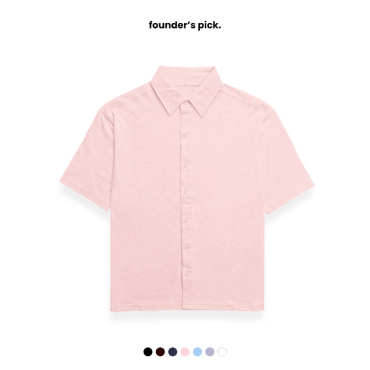RELAXED COTTON SHIRT [7 Solid Colours] [240 GSM]