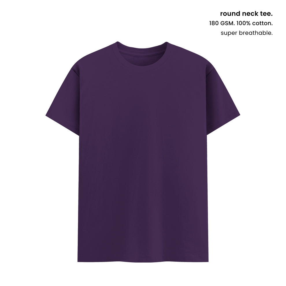 SUPER COMBED COTTON ROUND NECK TEE [180 GSM] [13 COLOURS]