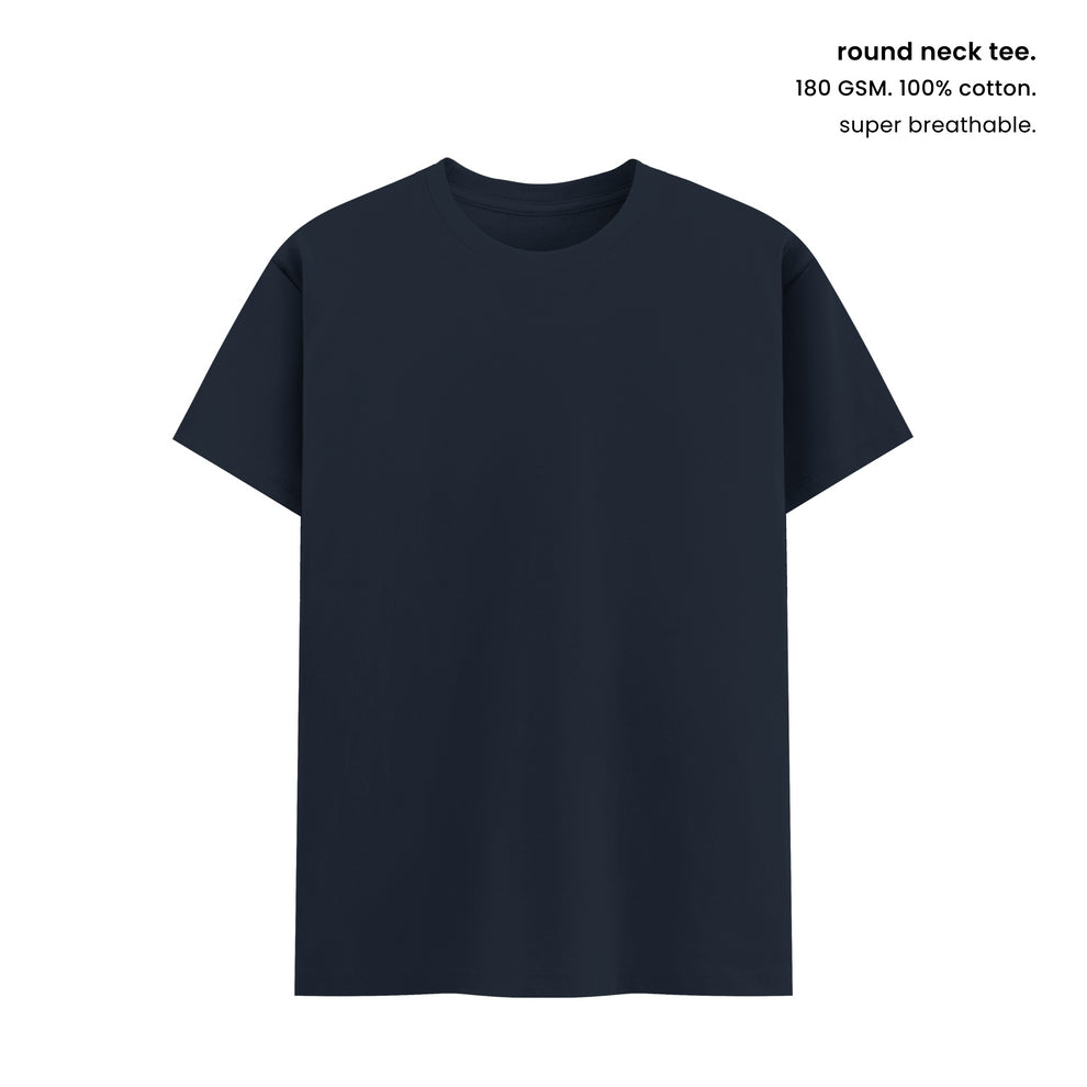 SUPER COMBED COTTON ROUND NECK TEE [180 GSM] [13 COLOURS]
