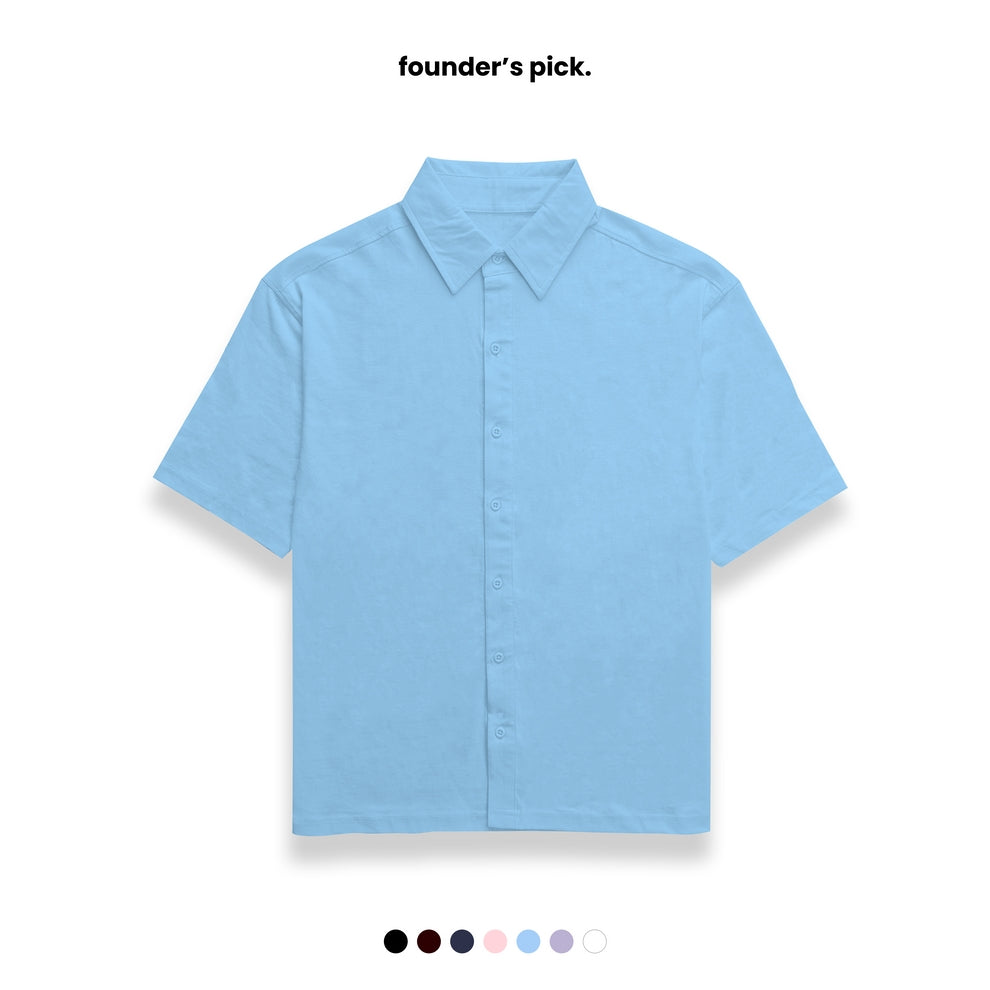 RELAXED COTTON SHIRT [7 Solid Colours] [240 GSM]