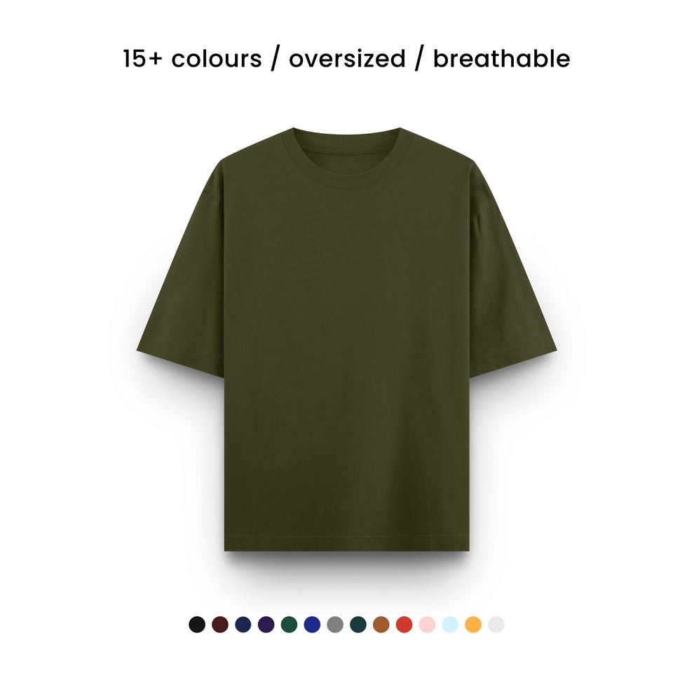 SUPER COMBED COTTON OVERSIZED TEE [14 COLOURS] [240 GSM, 100% COTTON]