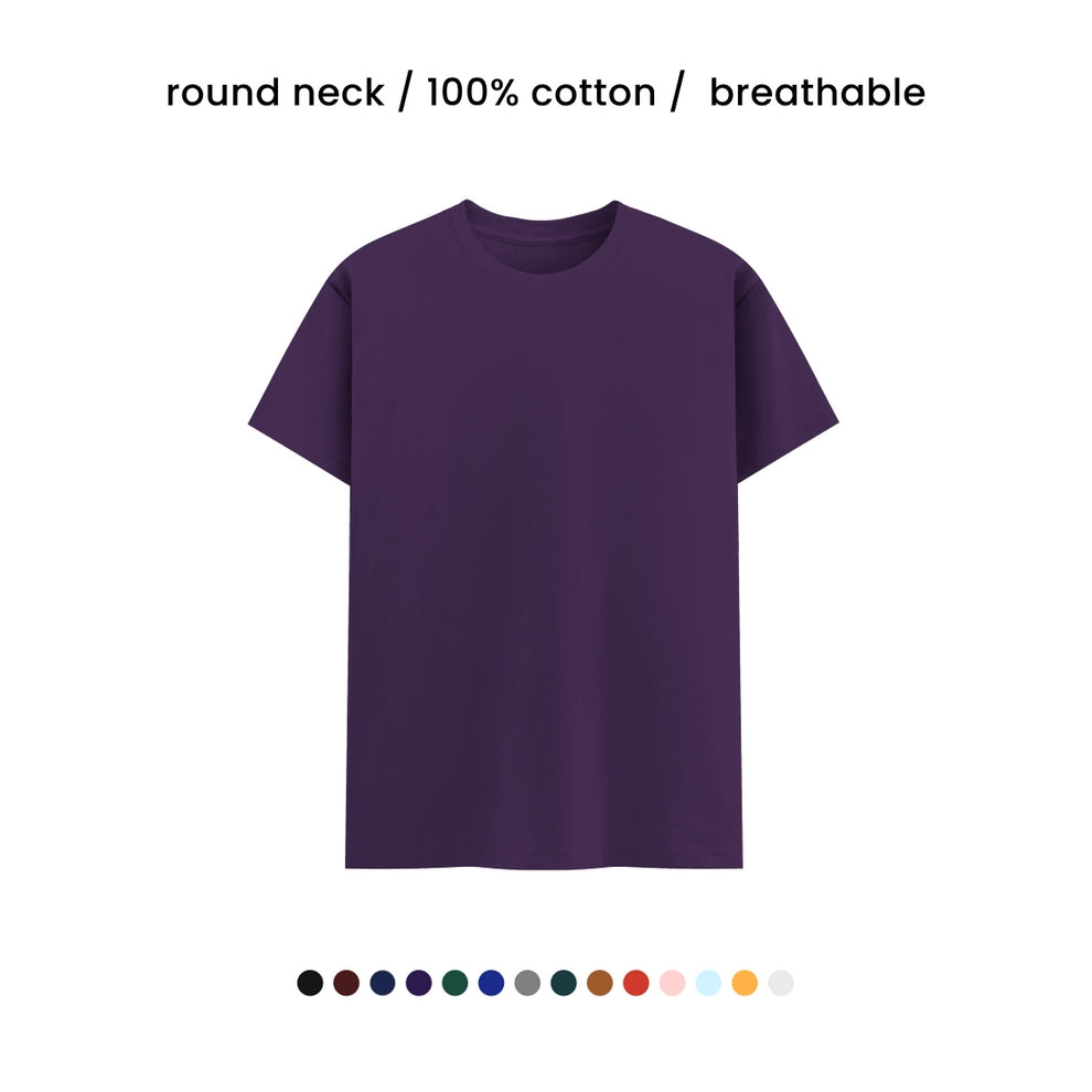 SUPER COMBED COTTON ROUND NECK TEE [180 GSM] [13 COLOURS]