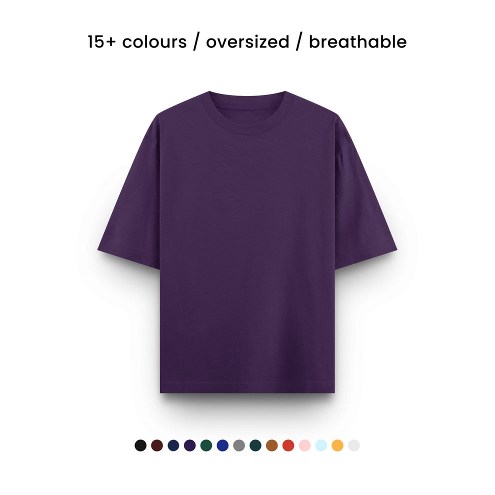 SUPER COMBED COTTON OVERSIZED TEE [14 COLOURS] [240 GSM, 100% COTTON]