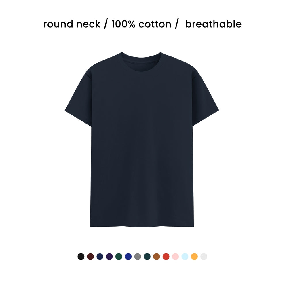 SUPER COMBED COTTON ROUND NECK TEE [180 GSM] [13 COLOURS]